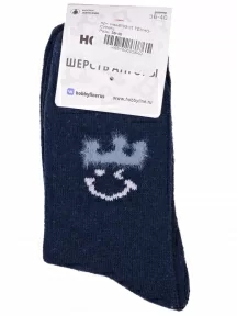 Женские теплые носки Hobby Line, Нжа6190-01, ТЕМНО-СИНИЕ
