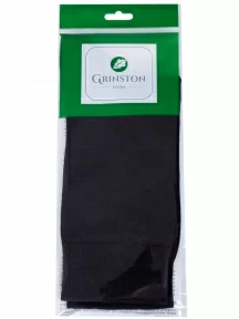 Мужские носки из 100% хлопка Grinston socks (PINGONS), 15D2, ЧЕРНЫЕ