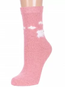 Женские теплые носки Hobby Line, Нжа6198-19, РОЗОВЫЕ