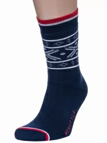 Мужские махровые носки ХОХ, XZ-3R4, ТЕМНО-СИНИЕ