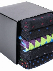 Набор из 5 пар мужских хлопковых носков (ТМ Grinston socks), PG-18D1/2/3-5, микс