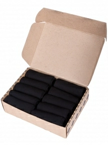 Набор мужских носков из мерсеризованного хлопка, 10 пар (ТМ Grinston socks), PG-15D3-10k, ЧЕРНЫЕ