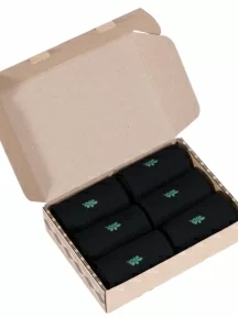 Набор из 6 пар мужских бамбуковых носков (ТМ Grinston socks), PG-15D11-6k, черные