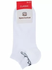 Женские короткие носки Брестские (БЧК), 14С1101, рис. 018, БЕЛЫЕ