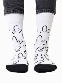 Носки unisex St. Friday Socks, 536-2, "Белые кактусы в ассортименте"