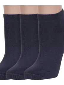 Комплект из 3 пар женских носков RuSocks (Орудьевский трикотаж) ТЕМНО-СЕРЫЕ (3-Ж-1700)