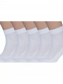 Комплект из 5 пар мужских носков Альтаир, 5-А43, БЕЛЫЕ