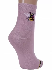 Женские носки Брестские (БЧК), 14С1100, рис. 413, СЕРО-РОЗОВЫЕ