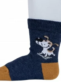 Комплект из 3 пар детских носков Гамма, 3-С1567, ТЕМНО-СИНИЕ МЕЛАНЖ