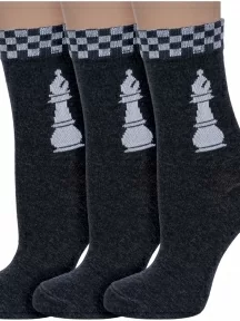 Комплект из 3 пар детских носков Альтаир, 3-С150, АНТРАЦИТ