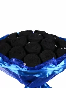 Букет из 9 пар мужских хлопковых носков RuSocks (Орудьевский трикотаж), Б04, ЧЕРНЫЕ