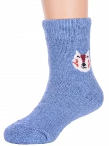 Детские теплые махровые носки Hobby Line, Ндад7622-1, ДЖИНСОВЫЕ