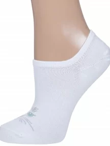 Подростковые ультракороткие носки "Красная ветка", ПС-1419, БЕЛЫЕ