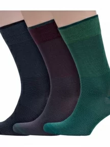 Комплект из 3 пар мужских носков Sergio Di Calze (PINGONS) из мерсеризованного хлопка, 3-17SC4, микс 3