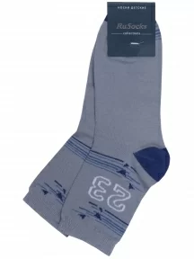 Комплект из 5 пар детских носков RuSocks (Орудьевский трикотаж), 5-Д3-13499, рис. 02, СВЕТЛО-СЕРЫЕ