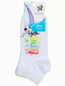 Комплект из 3 пар женских носков Гамма, 3-С1605, БЕЛО-САЛАТОВЫЕ