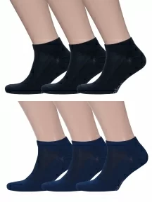 Набор из 6 пар коротких бамбуковых носков (ТМ Grinston socks), PG-15D33-6, микс 2