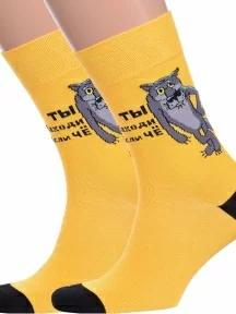 Комплект из 2 пар мужских носков Брестские (БЧК), 2-23С2155, рис. 494, ЯРКО-ЖЕЛТЫЕ
