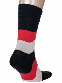 Мужские носки LORENZline, Е32, СЕРО-КРАСНЫЕ