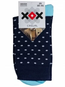 Носки unisex ХОХ FANTASY, XF-27, ТЕМНО-СИНИЕ с бирюзовым