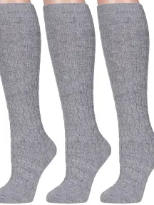 Комплект из 3 пар женских гольфов RuSocks (Орудьевский трикотаж) СВЕТЛО-СЕРЫЕ (3-Ж-155-03)