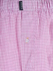 Мужские трусы-шорты из 100% хлопка Sergio Dallini, SG3310-7, БЕЛО-КРАСНЫЕ