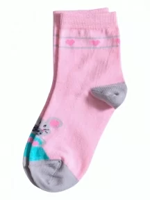 Комплект из 5 пар детских носков LORENZLine, 5-Л104, РОЗОВО-СЕРЫЕ