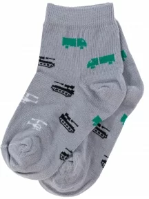 Детские носки Альтаир, А56, СВЕТЛО-СЕРЫЕ с черными танками