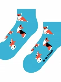 Короткие носки unisex St. Friday Socks, 742-3, "Немного корги"