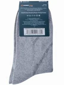 Мужские теплые носки Hobby Line, 6283, СВЕТЛО-СЕРЫЕ