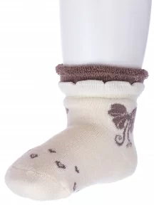 Детские махровые носки "Красная ветка", Д-650, БЕЖЕВО-КОРИЧНЕВЫЕ