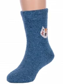 Детские теплые махровые носки Hobby Line, Ндад7622-1, ТЕМНО-ДЖИНСОВЫЕ