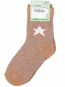 Детские теплые махровые носки Hobby Line, Ндад7616, КОРИЧНЕВЫЕ