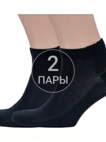 Комплект из 2 пар мужских носков Grinston socks (PINGONS) из микромодала, 2-15D10, ЧЕРНЫЕ