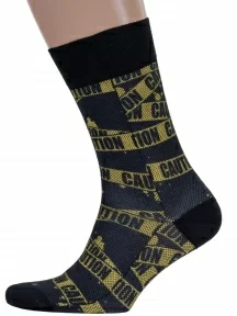 Комплект из 2 пар мужских носков DiWaRi, 2-20С-202СП, рис. 152, ЧЕРНЫЕ