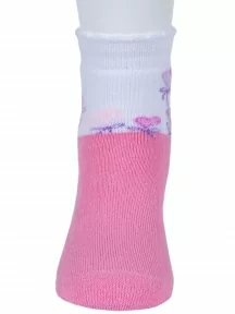Комплект из 3 пар детских махровых носков Гамма, 3-С663, БЕЛО-РОЗОВЫЕ