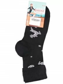 Детские махровые носки LORENZline, П4М, ЧЕРНЫЕ