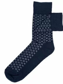 Мужские носки СТАНДАРТ-кэжуал "Челны Текстиль", L34-К7, ТЕМНО-СИНИЕ (без этикеток)