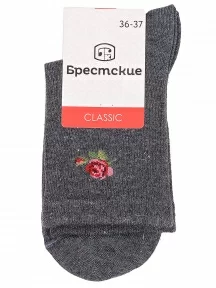 Женские спортивные носки Брестские (БЧК), 23С1155, рис. 581, ТЕМНО-СЕРЫЕ МЕЛАНЖ