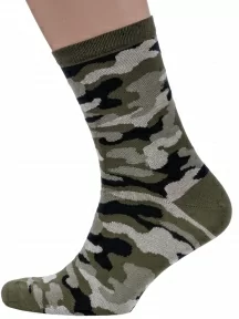 Мужские бамбуковые носки "Носкофф" (АЛСУ), НМ104, рис. 3013, СВЕТЛЫЙ ХАКИ