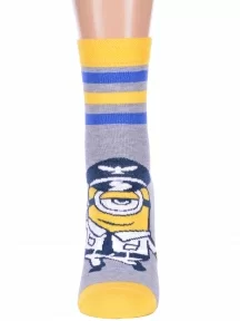 Комплект из 2 пар женских носков серии Миньоны Брестские (БЧК), 2-20С1124, рис. 311, СЕРЫЕ МЕЛАНЖ