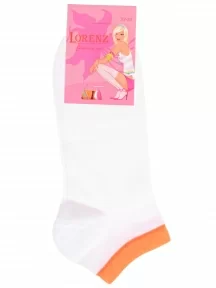 Детские носки LORENZline, П21, БЕЛЫЕ с оранжевым
