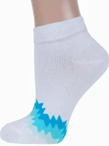 Женские короткие носки Брестские (БЧК), 14С1101, рис. 299, БЕЛЫЕ