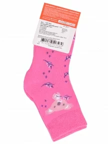 Детские махровые носки Брестские (БЧК), 14С3060, рис. 313, ЯРКО-РОЗОВЫЕ