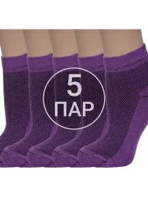 Комплект из 5 пар женских носков Альтаир, 5-С82, ФИОЛЕТОВЫЕ