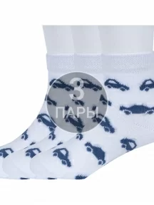 Комплект из 3 пар детских носков "Борисоглебский трикотаж", 3-8С987, №1 БЕЛЫЕ