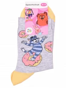 Женские носки Брестские (БЧК), 23С1159, рис. 612, СВЕТЛО-СЕРЫЕ МЕЛАНЖ