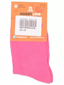 Детские носки Hobby Line, Ндх3540, ЯРКО-РОЗОВЫЕ