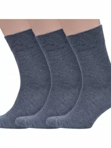 Комплект из 3 пар мужских бамбуковых носков Grinston socks (PINGONS), 3-15D1, СЕРЫЕ