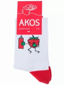 Женские носки Akos, FW41N14, БЕЛЫЕ